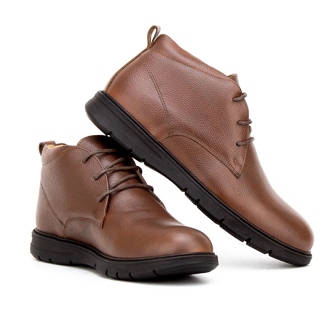 019 CHAUSSURE CONFORT EN CUIR NOIR marron