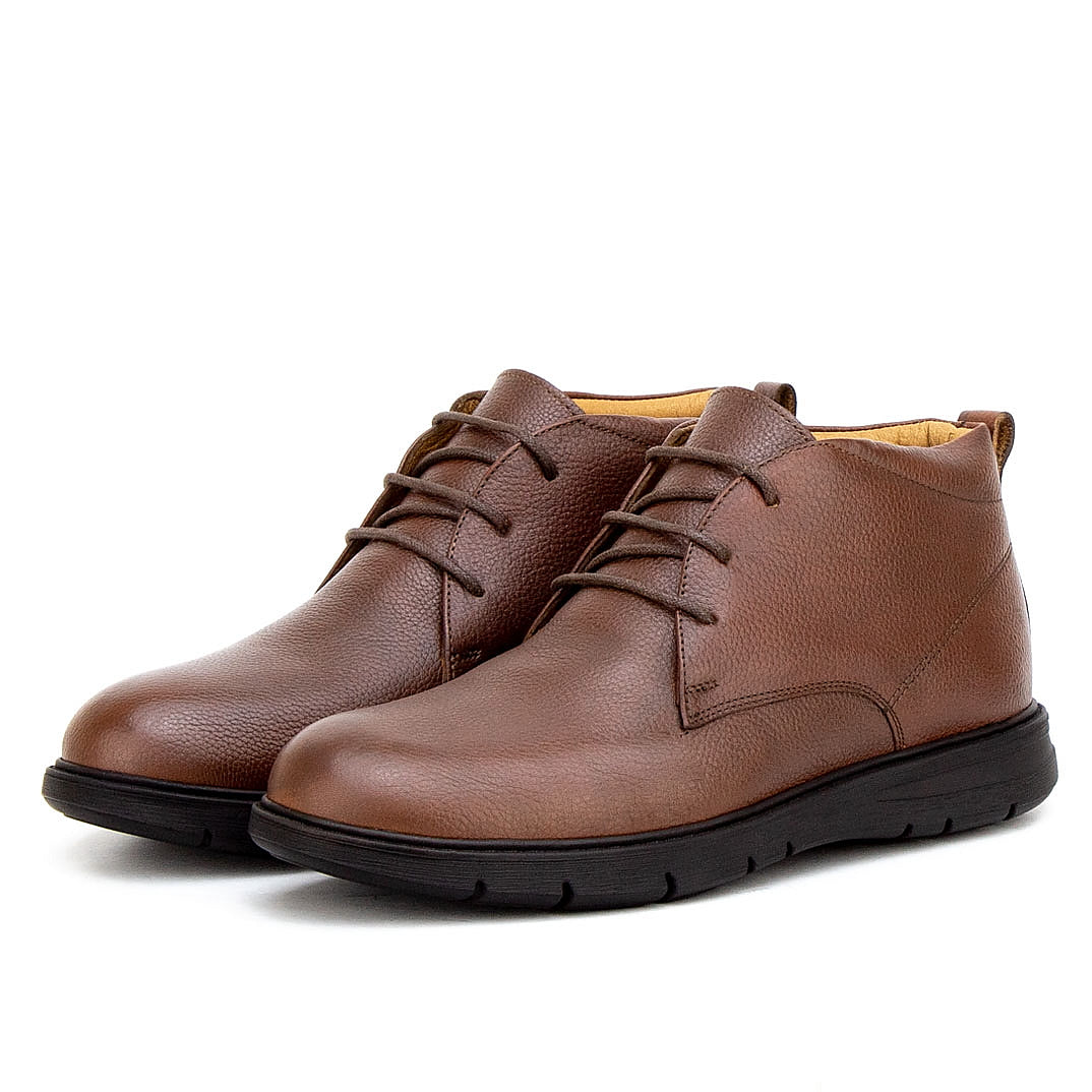 019 CHAUSSURE CONFORT EN CUIR NOIR marron