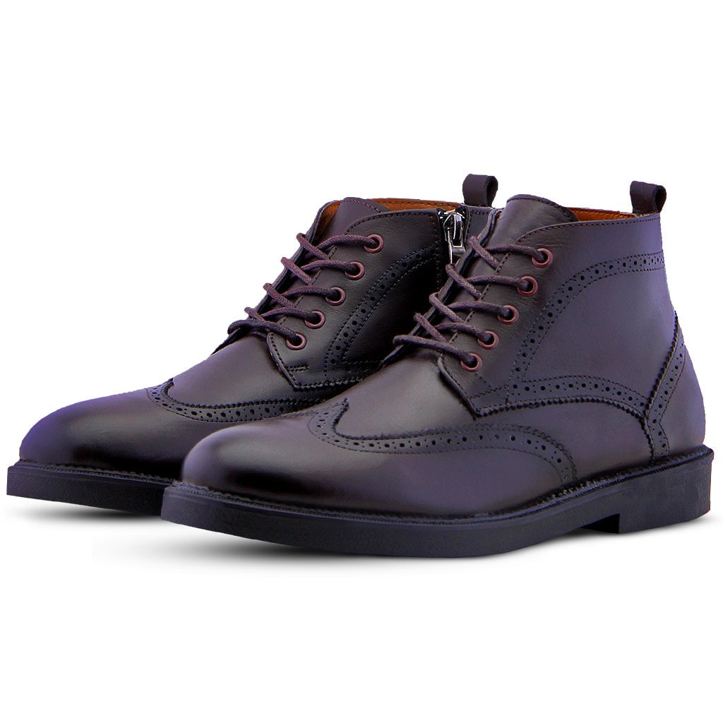 0100 chaussure en cuir marron chocolat