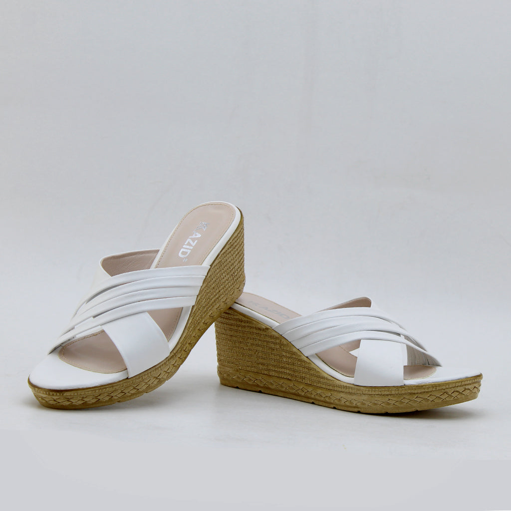 0583 sandale en cuir femme blanc