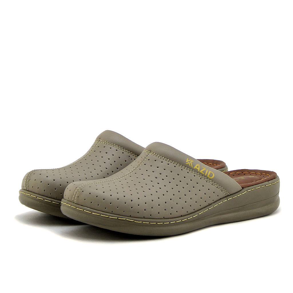 0231 sabot confort en cuir femmes sablé
