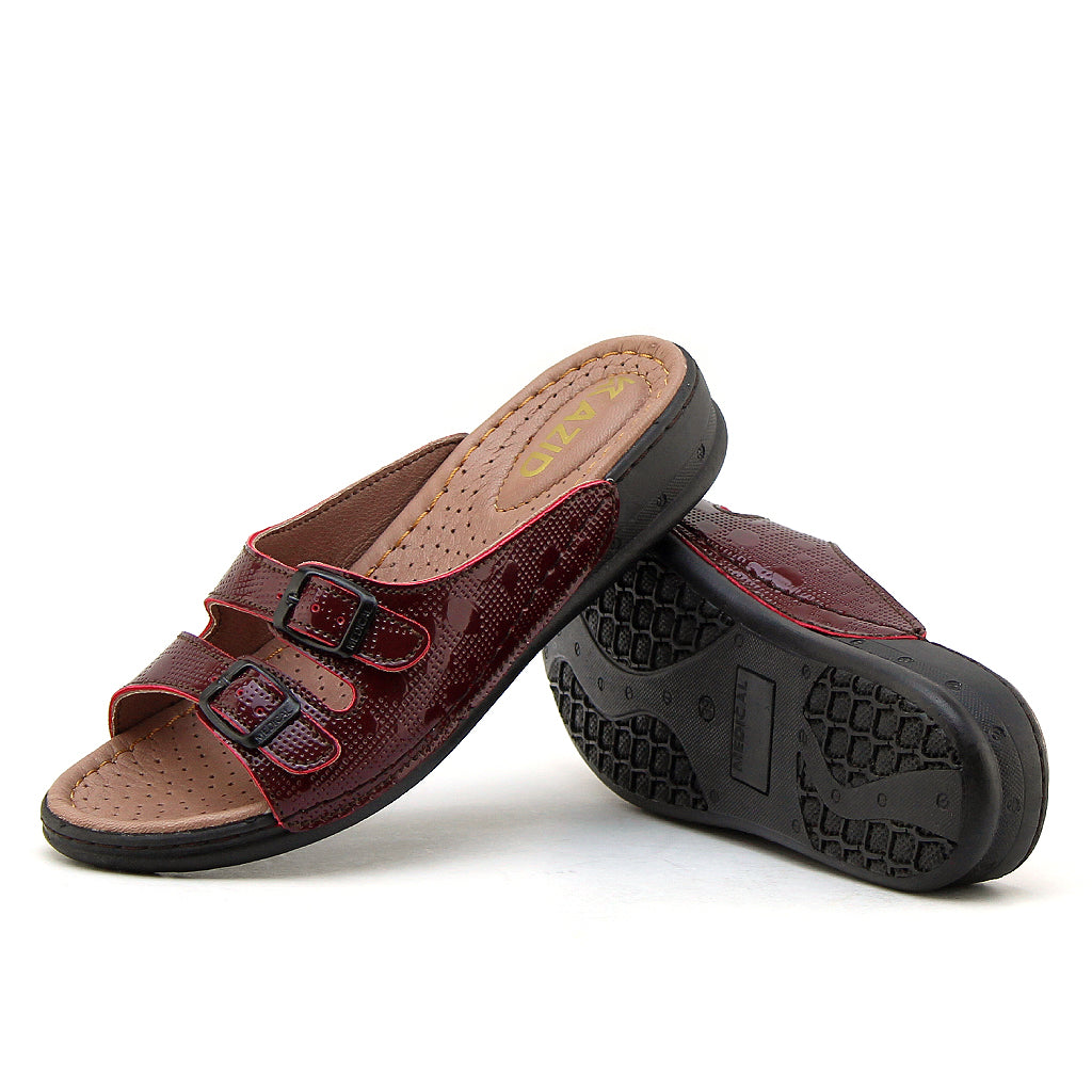 039 sandale confort femme grenat