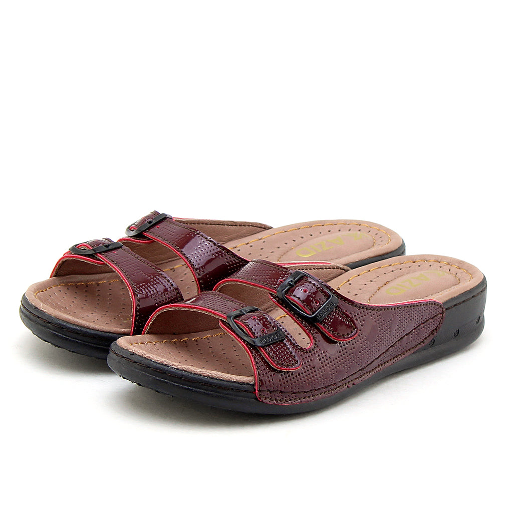039 sandale confort femme grenat