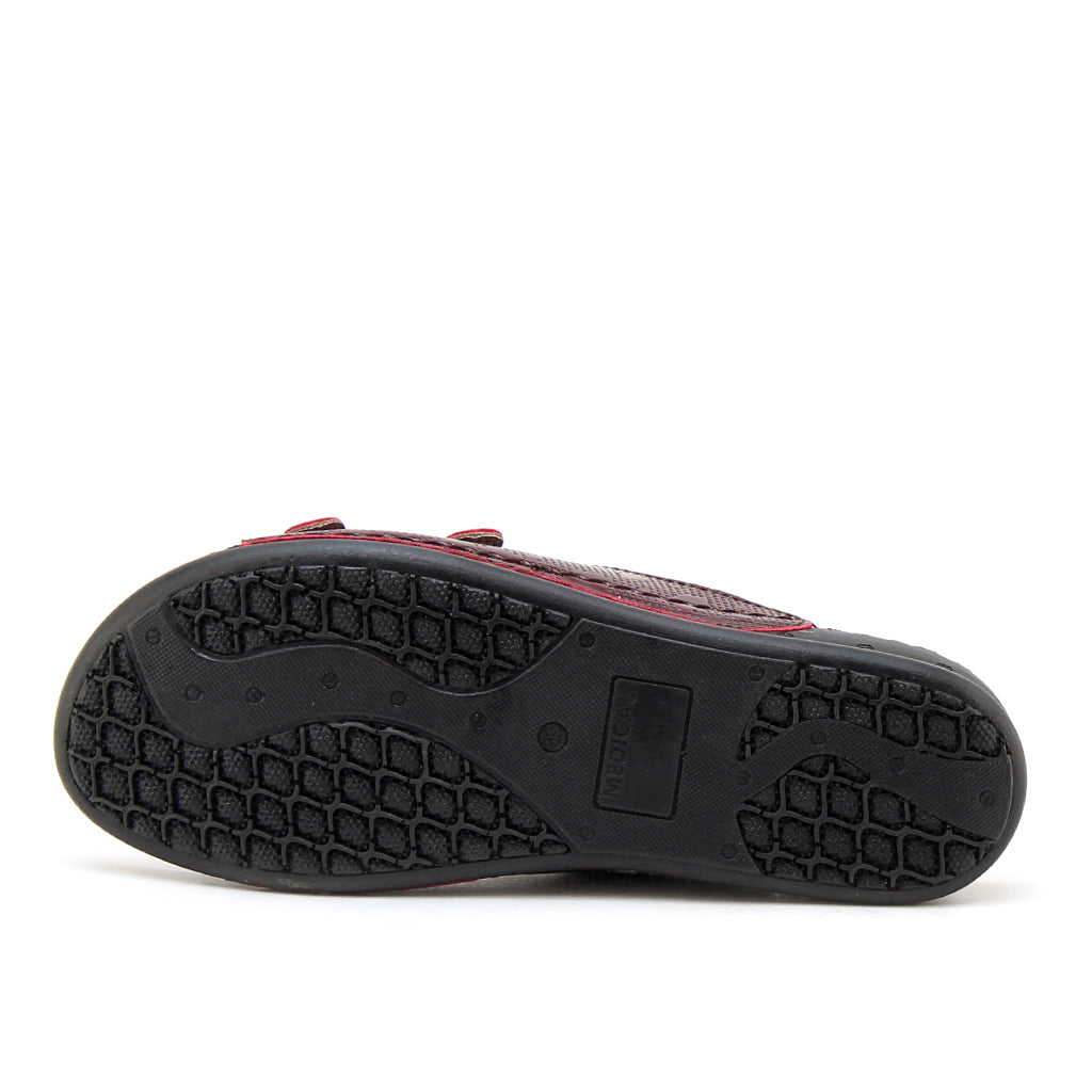 039 sandale confort femme grenat