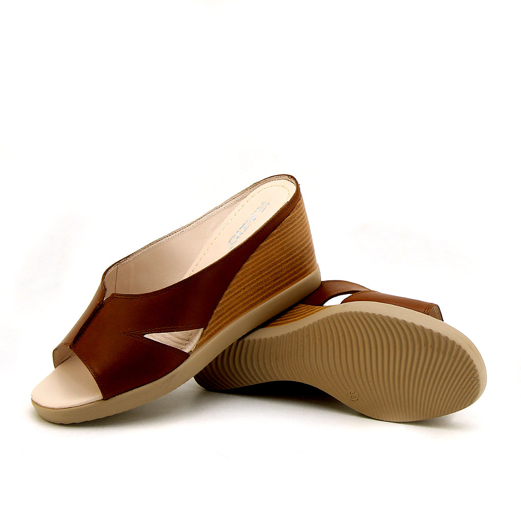 0589 sandale en cuir femme noir