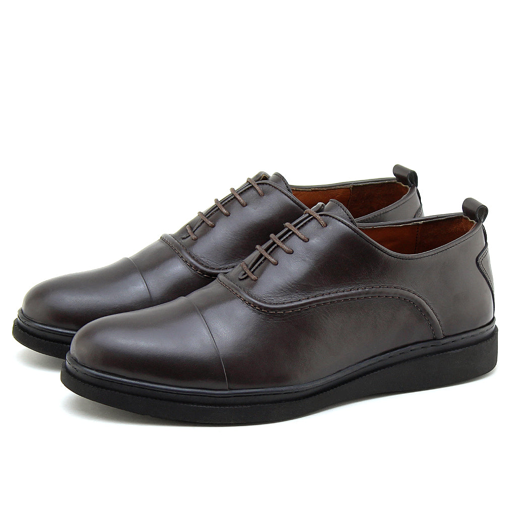 0172 CHAUSSURE CONFORT EN CUIR marron