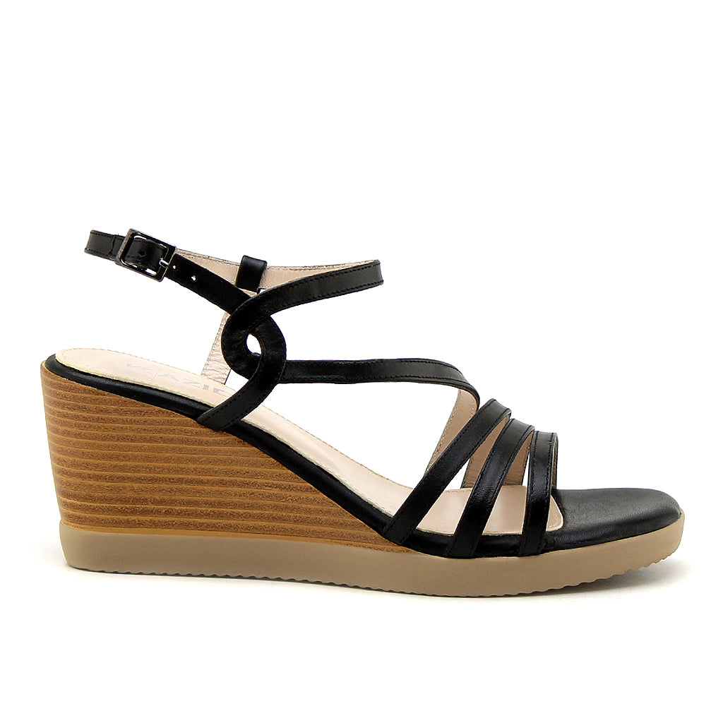 0485 sandale en cuir femme noir