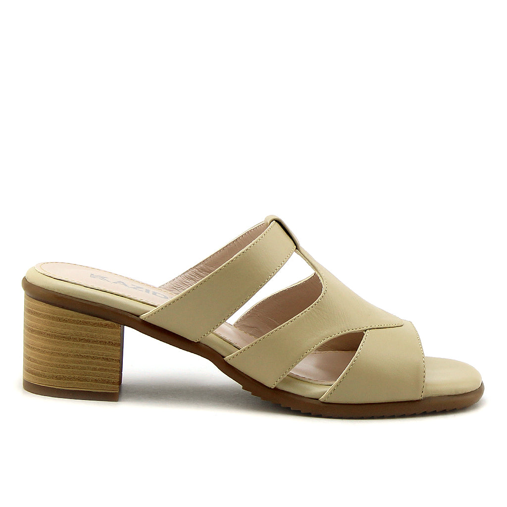 0467 sandale en cuir femme biege