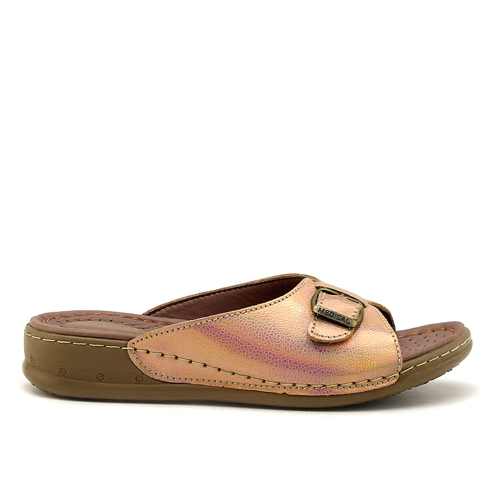 031 sandale médical en cuir femme arc-en-ciel