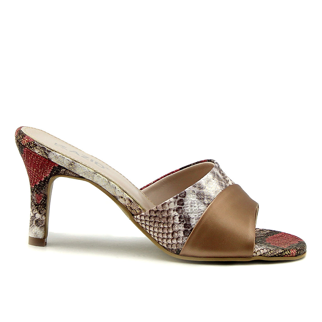 0481 sandale en cuir femme sablé