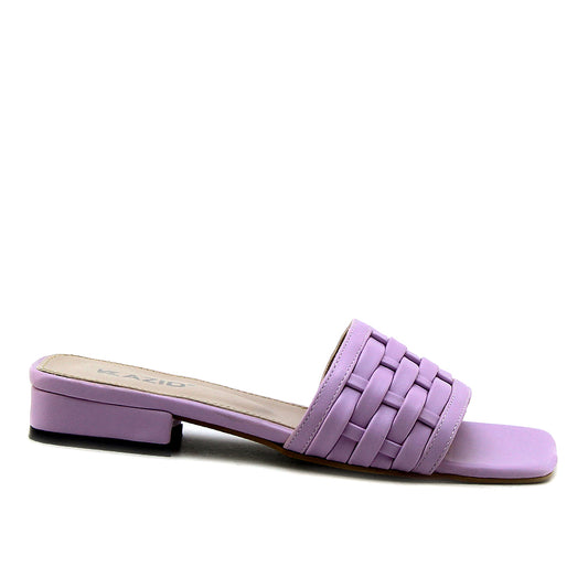 0499 sandale en cuir femme violet