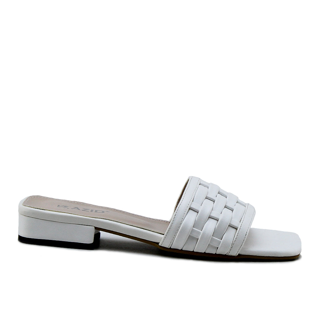 0499 sandale en cuir femme blanc