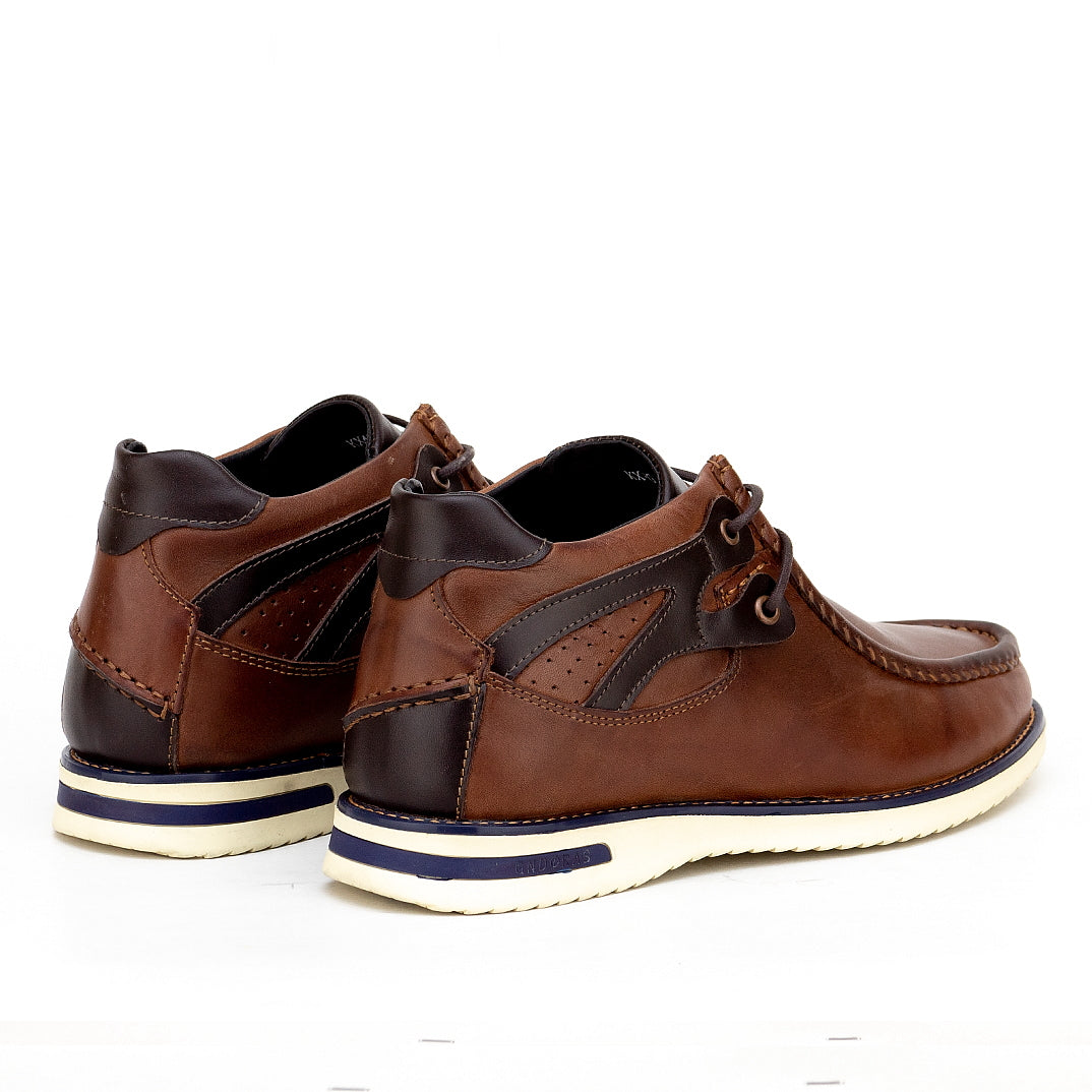 028 Chaussures Homme en cuir marron