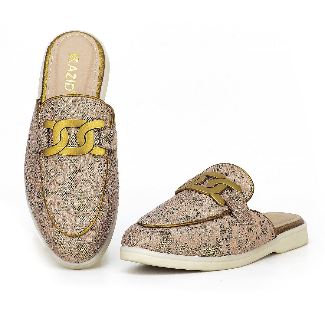 0118 sabot en cuir femmes bronz
