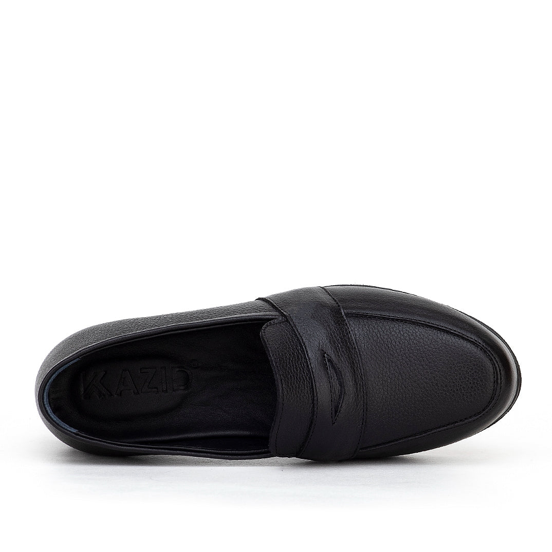 027 chauusre confort en cuir noir femme