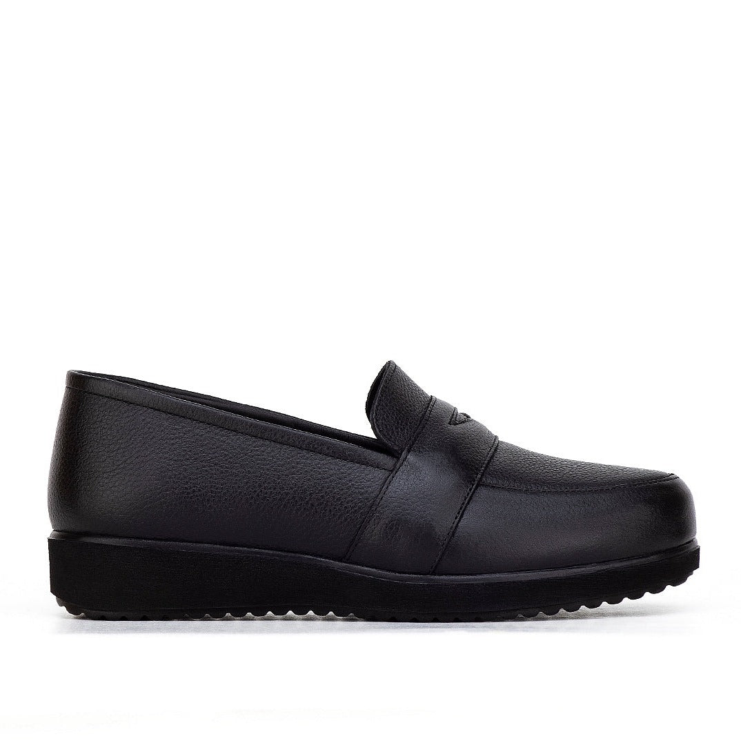 027 chauusre confort en cuir noir femme