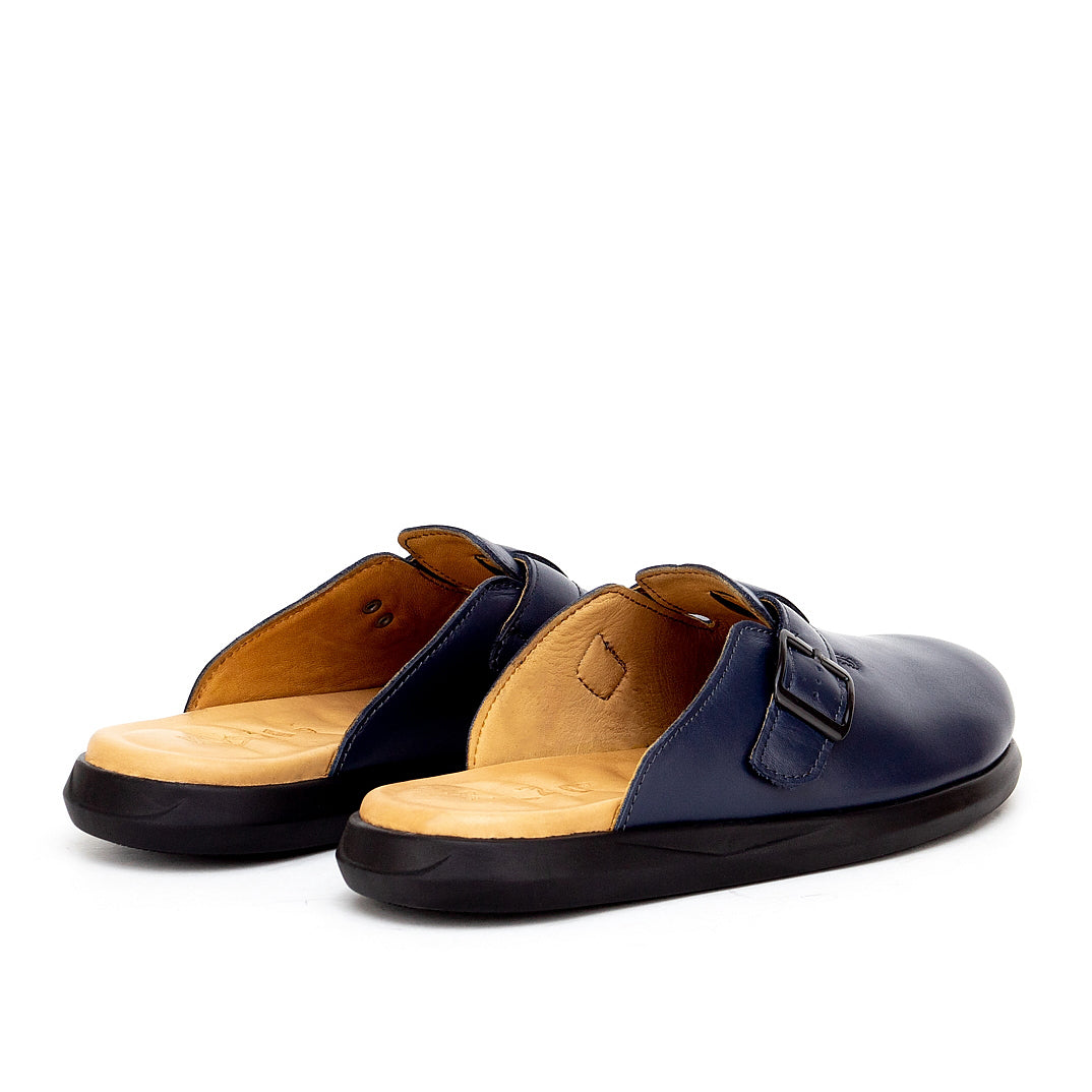 0211 SABOT EN CUIR CONFORT BLEU