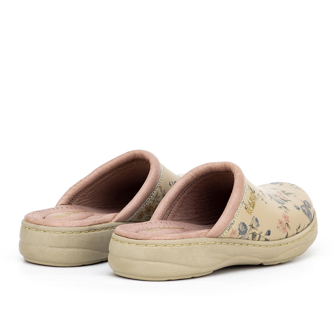 0325 sabot confort en cuir femmes sable