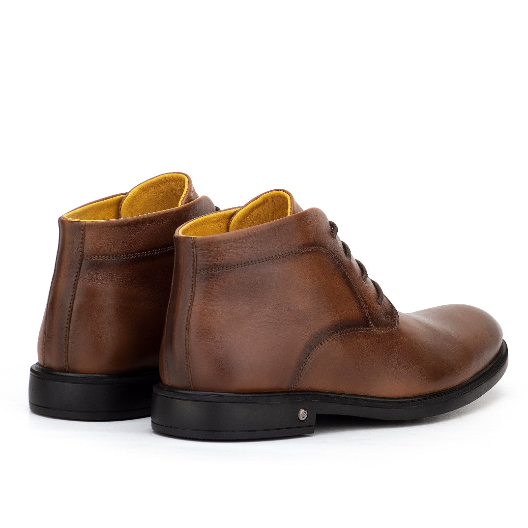 084 bouttine en cuir marron n homme