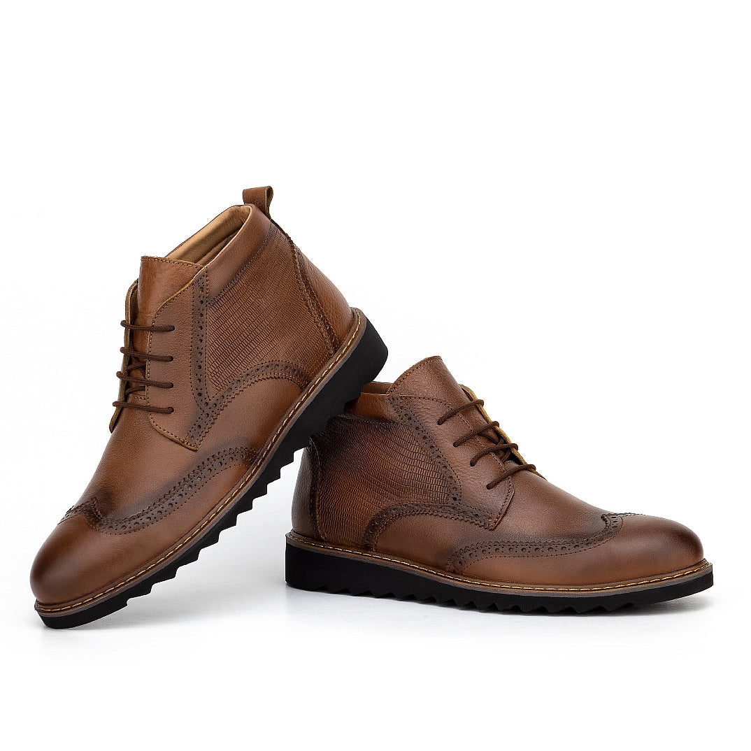 0103 bouttine en cuir marron n homme