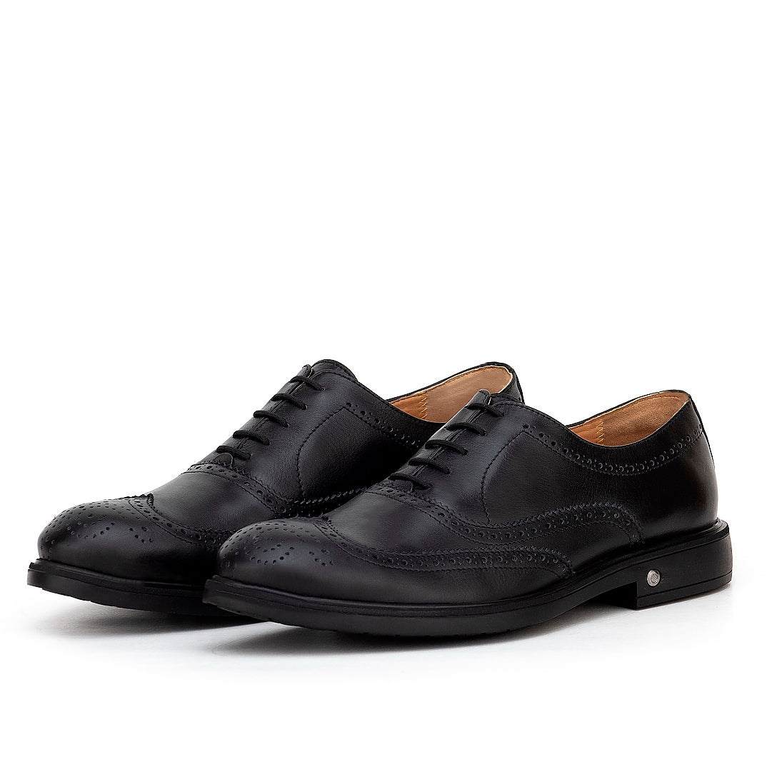 070 Chaussures Homme en cuir noir