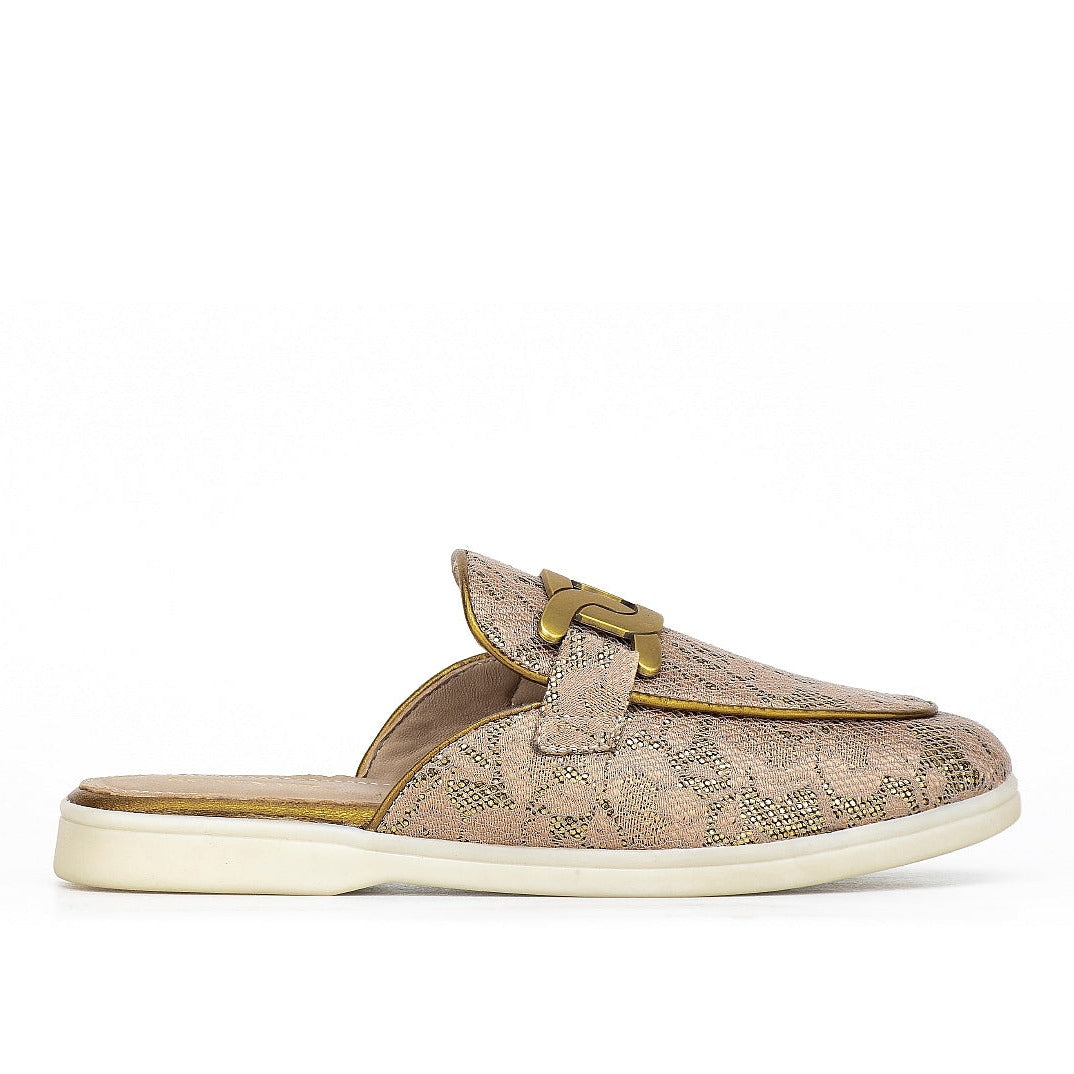 0118 sabot en cuir femmes bronz