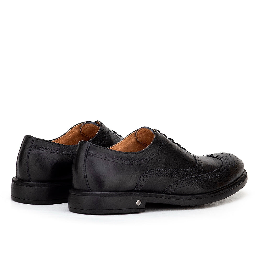 070 Chaussures Homme en cuir noir