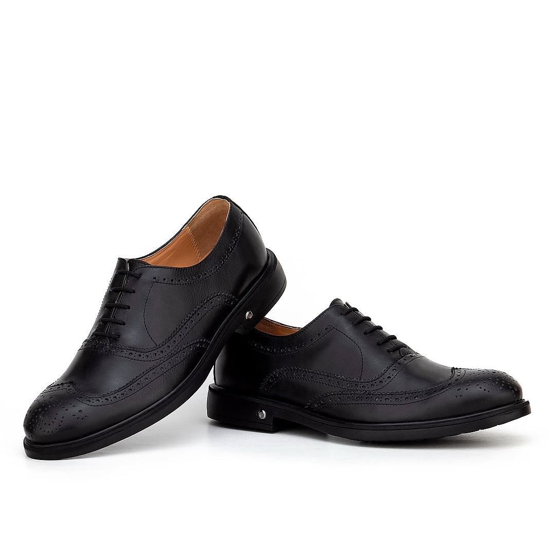 070 Chaussures Homme en cuir noir