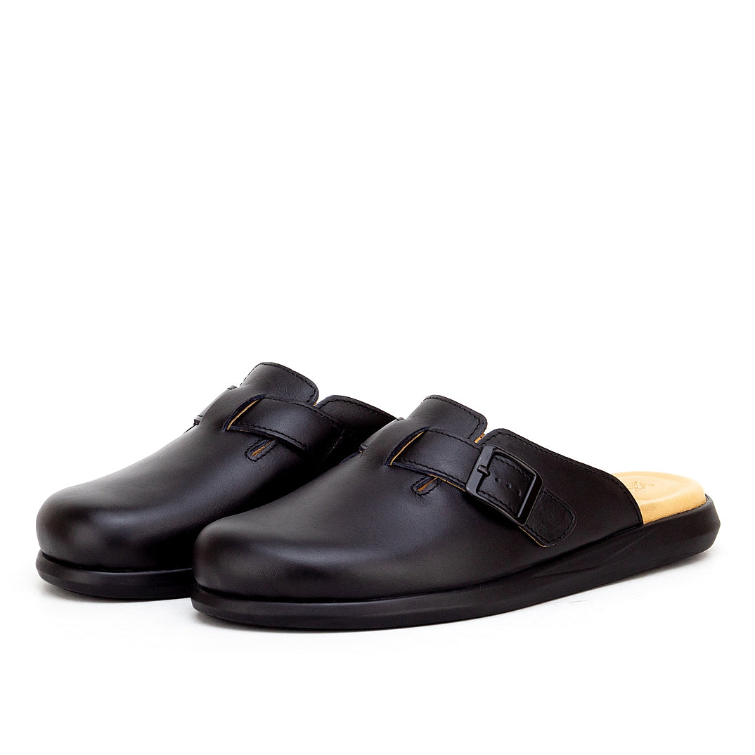0211 SABOT EN CUIR CONFORT NOIR