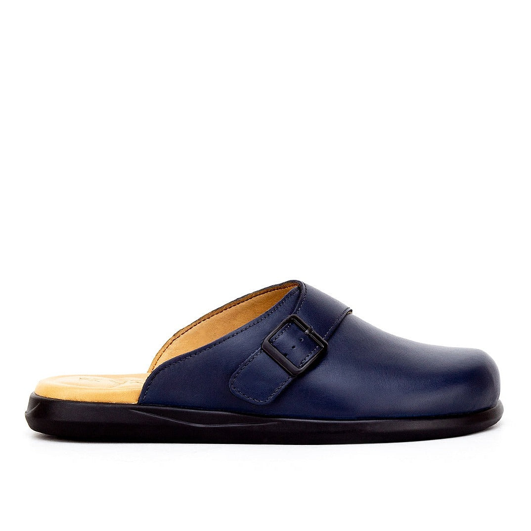 0210 SABOT EN CUIR CONFORT BLEU