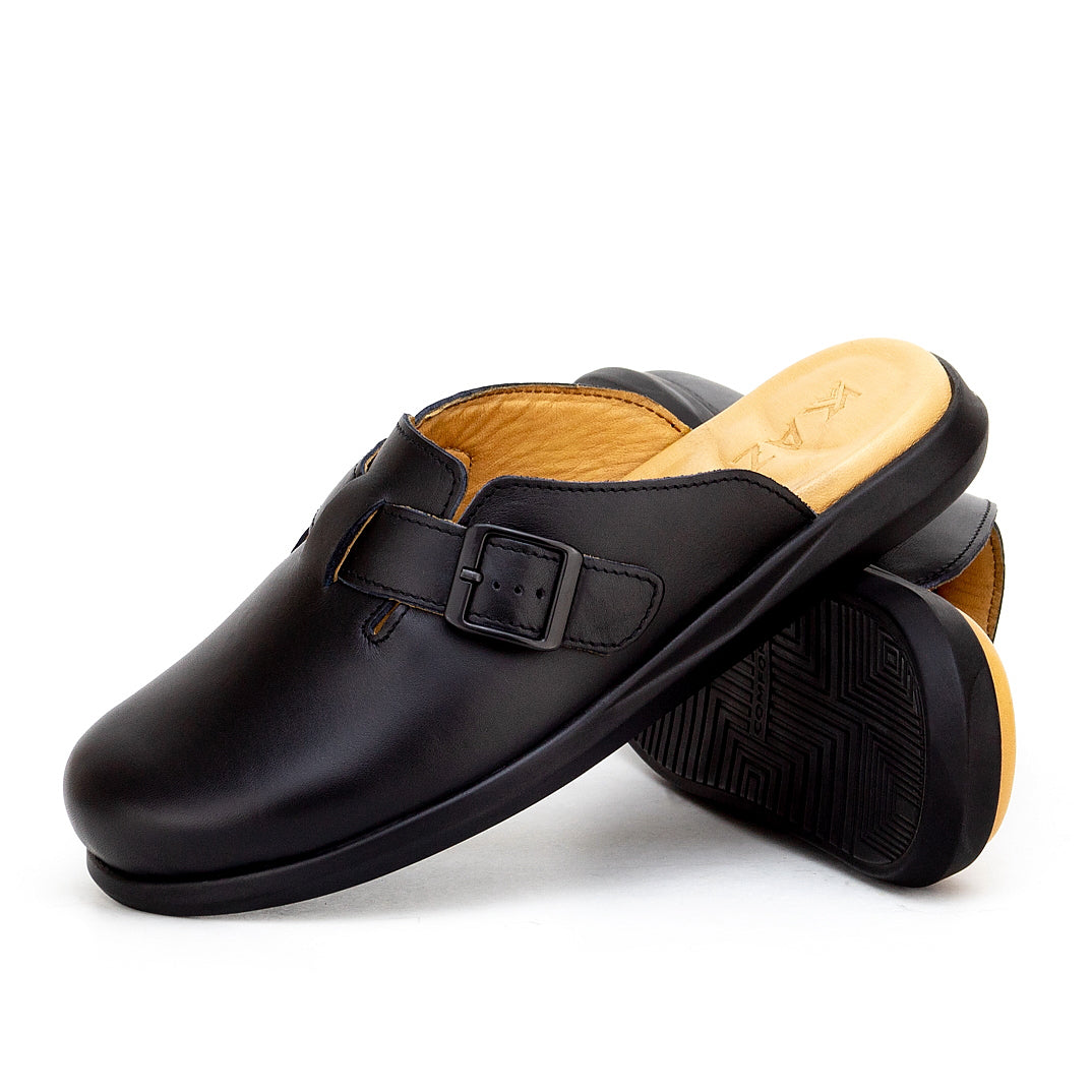 0211 SABOT EN CUIR CONFORT NOIR