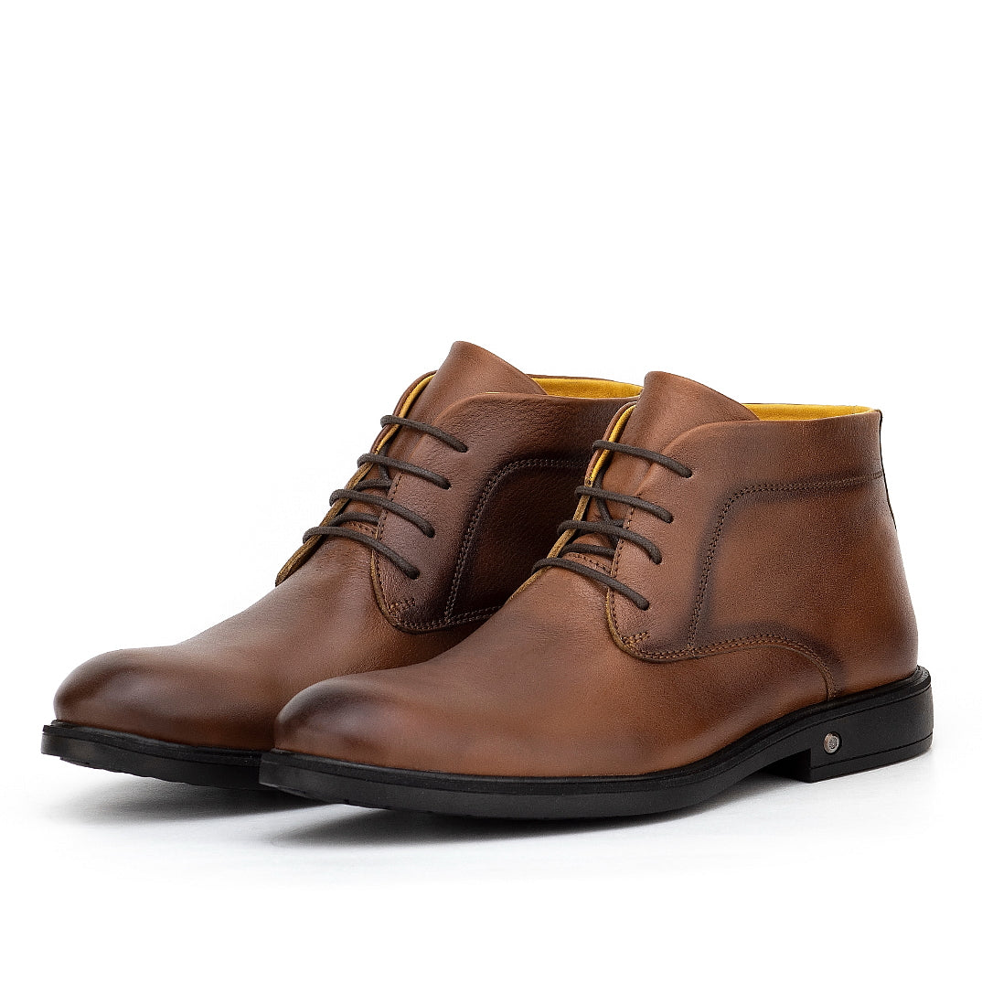 084 bouttine en cuir marron n homme