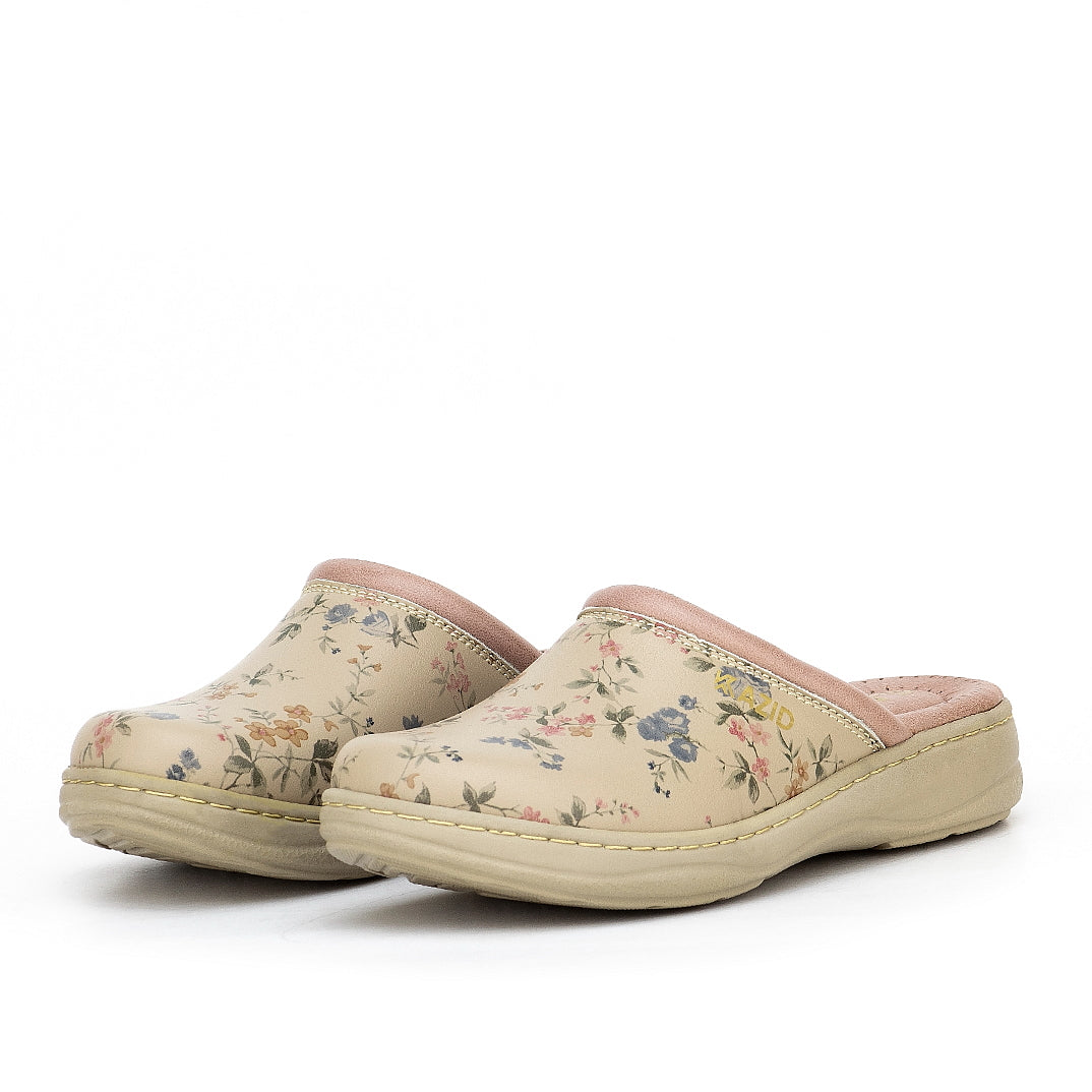 0325 sabot confort en cuir femmes sable