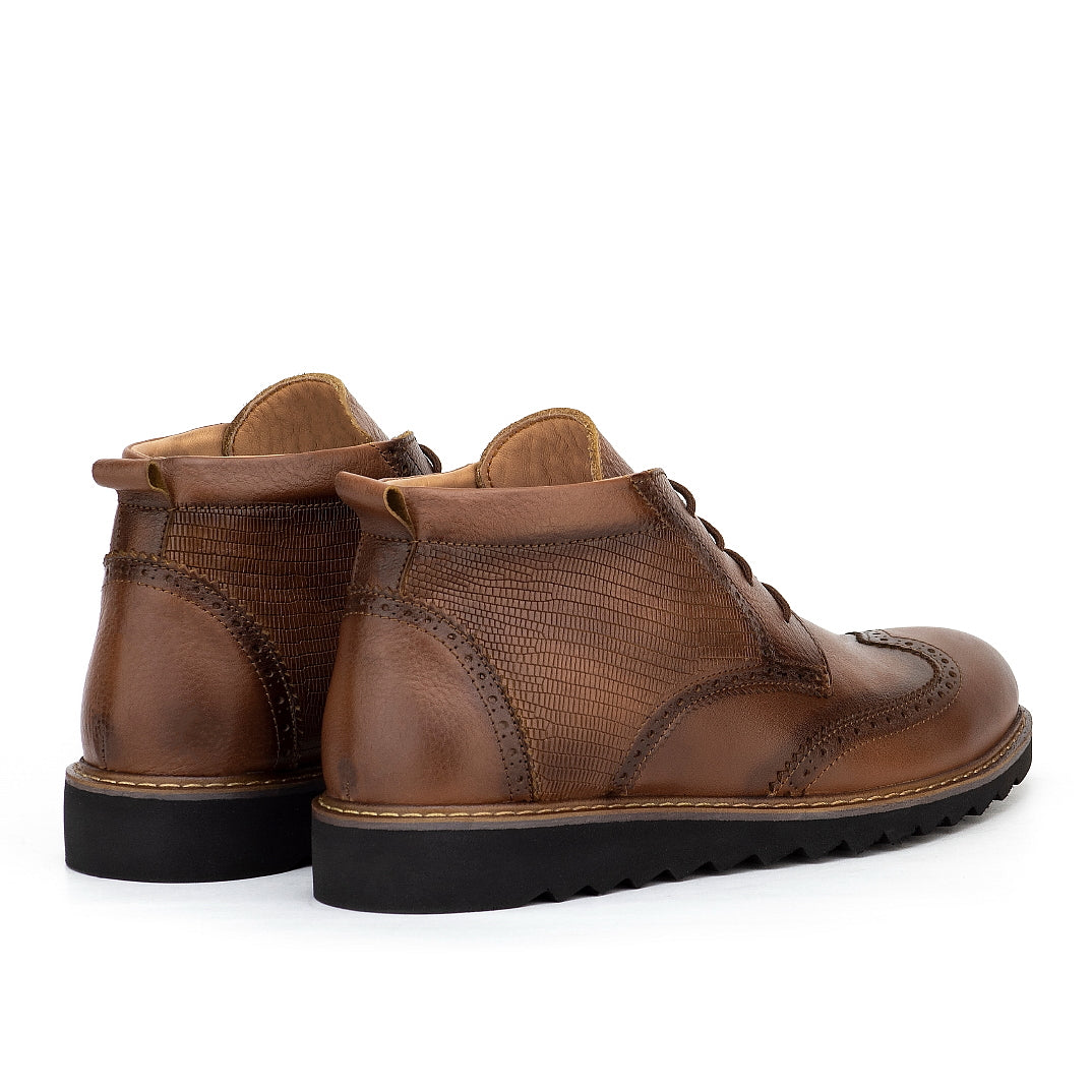 0103 bouttine en cuir marron n homme