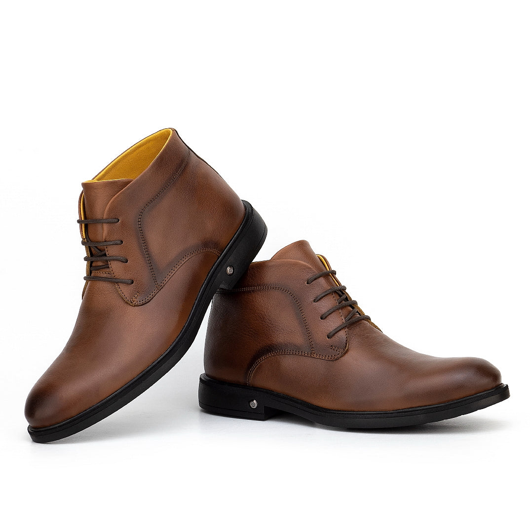 084 bouttine en cuir marron n homme