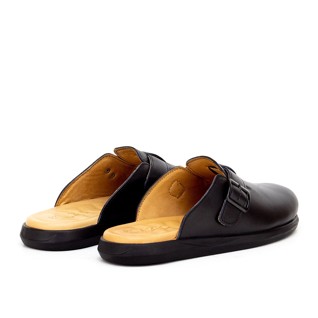 0211 SABOT EN CUIR CONFORT NOIR