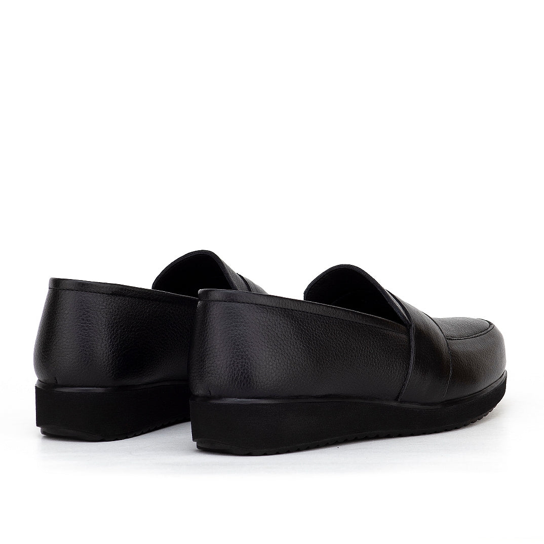 027 chauusre confort en cuir noir femme