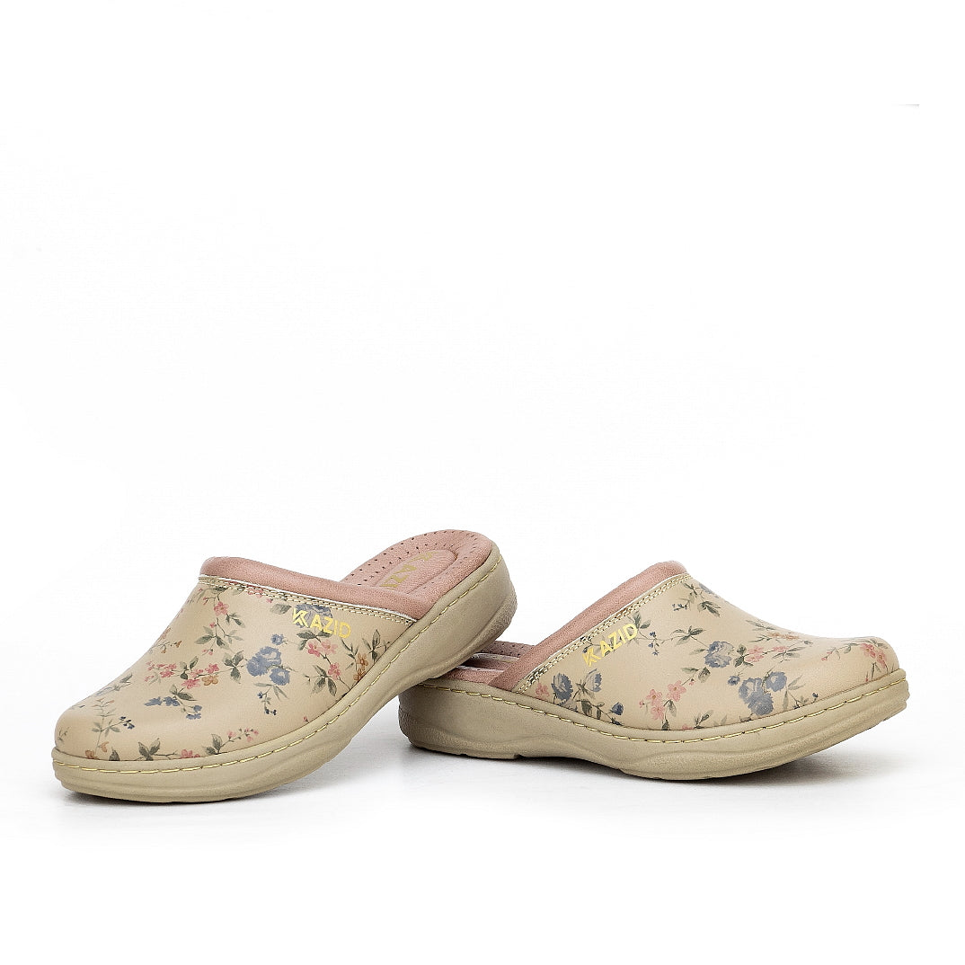 0325 sabot confort en cuir femmes sable