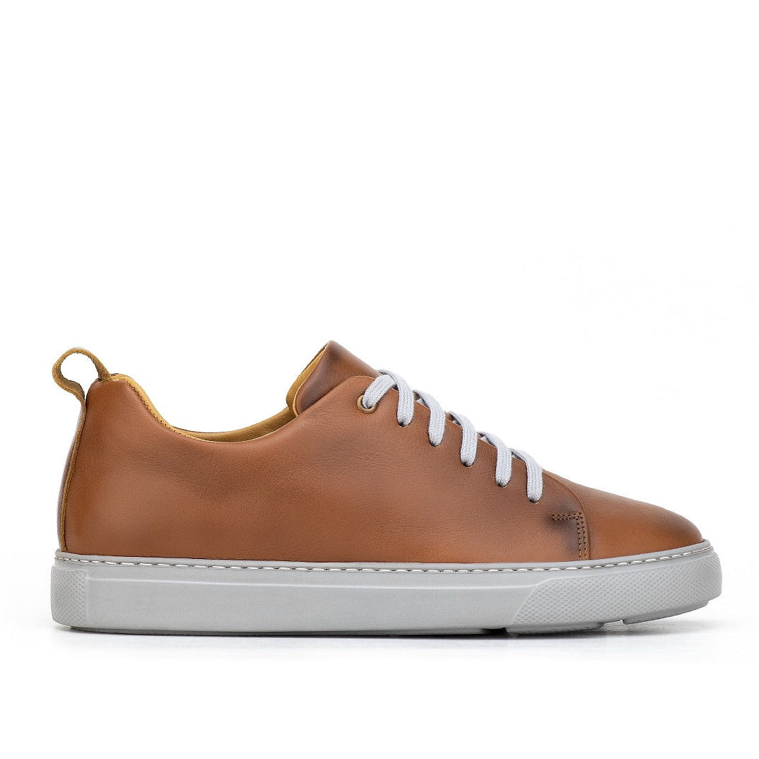 01000 Chaussure Sneaker Homme en cuir marron