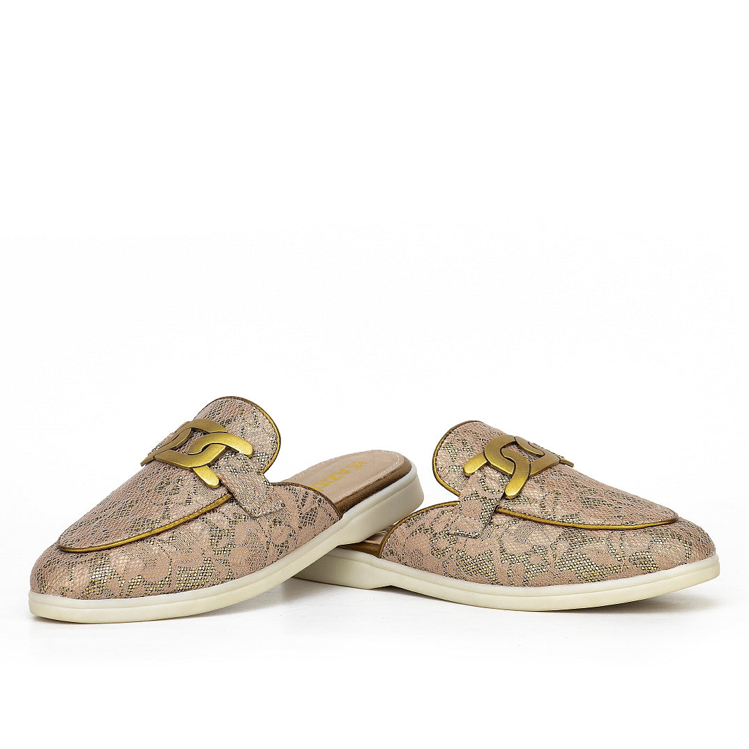 0118 sabot en cuir femmes bronz