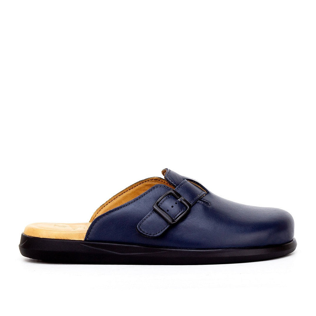 0211 SABOT EN CUIR CONFORT BLEU