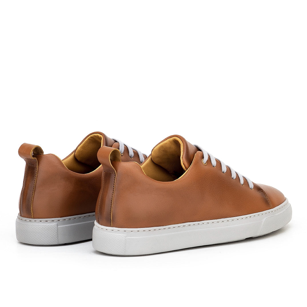 01000 Chaussure Sneaker Homme en cuir marron