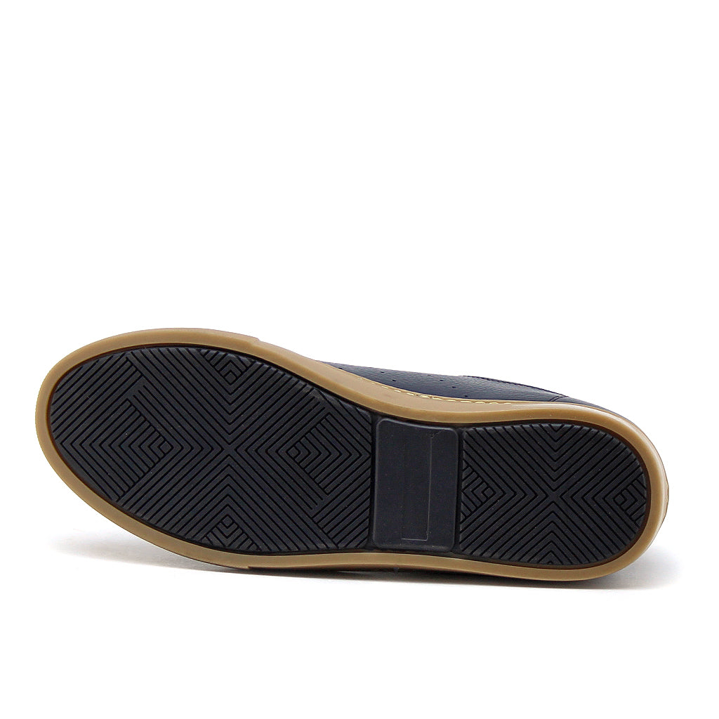 03 Chaussure Sneaker Homme en cuir bleu