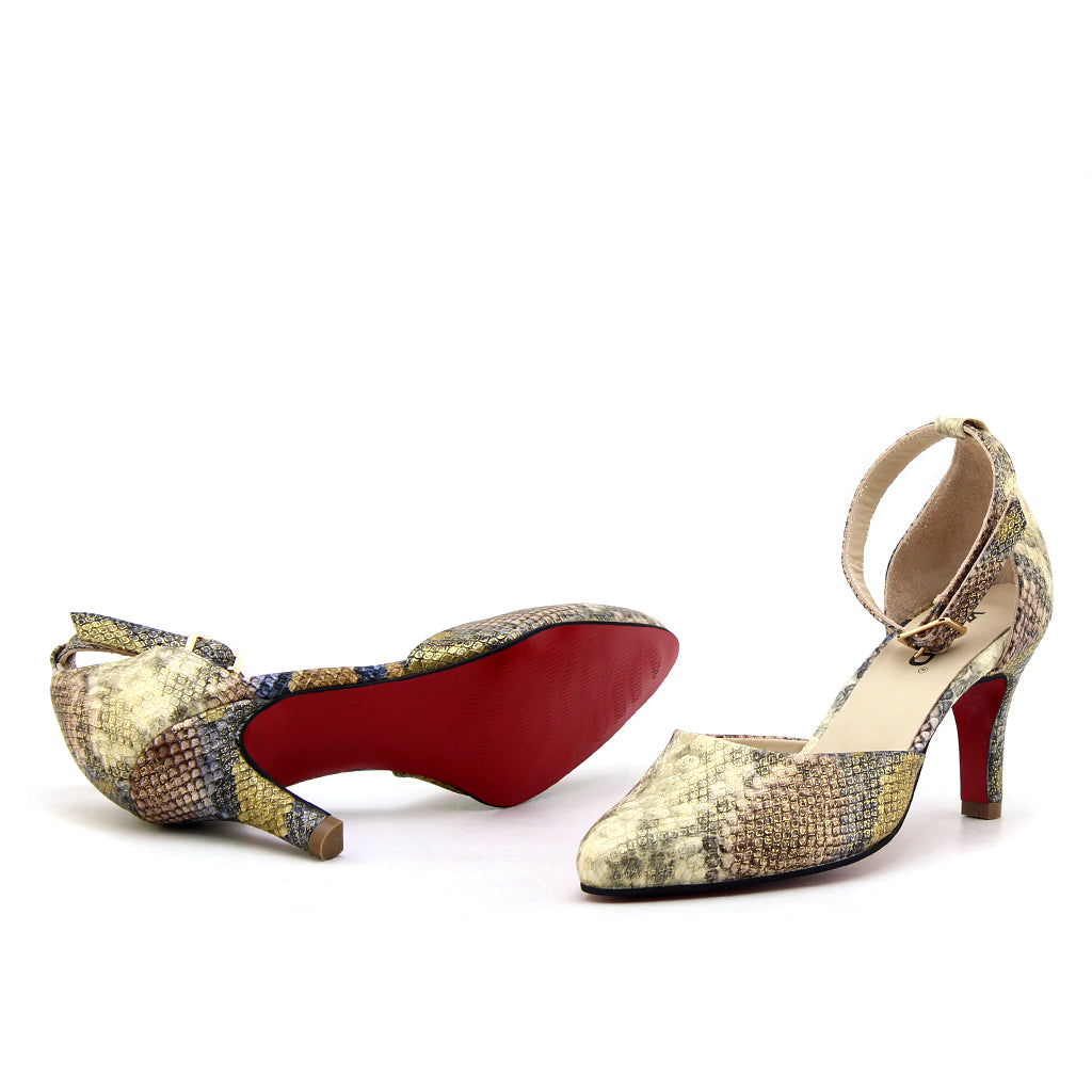 0550 chaussure femmes en cuir serpent