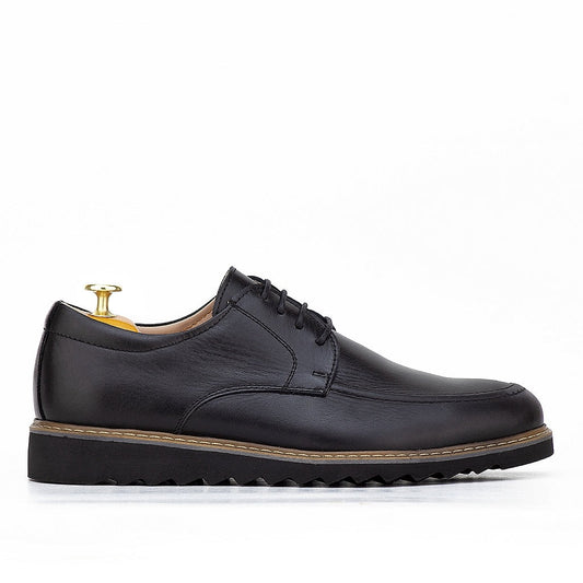 044 Chaussures Homme  en cuir noir