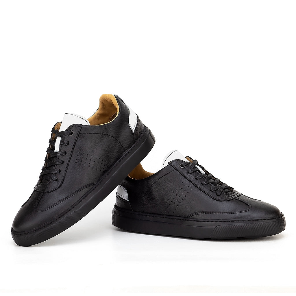 Sneakers homme cuir online noir