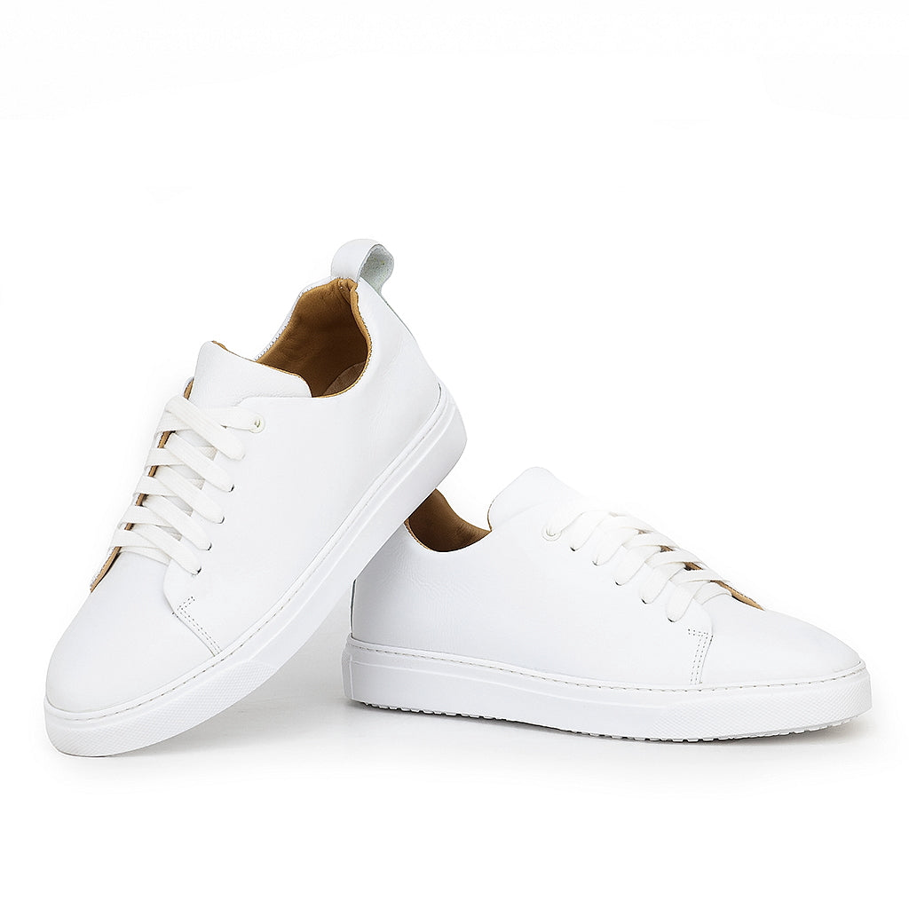 01000 Chaussure Sneaker Homme en cuir  blanc