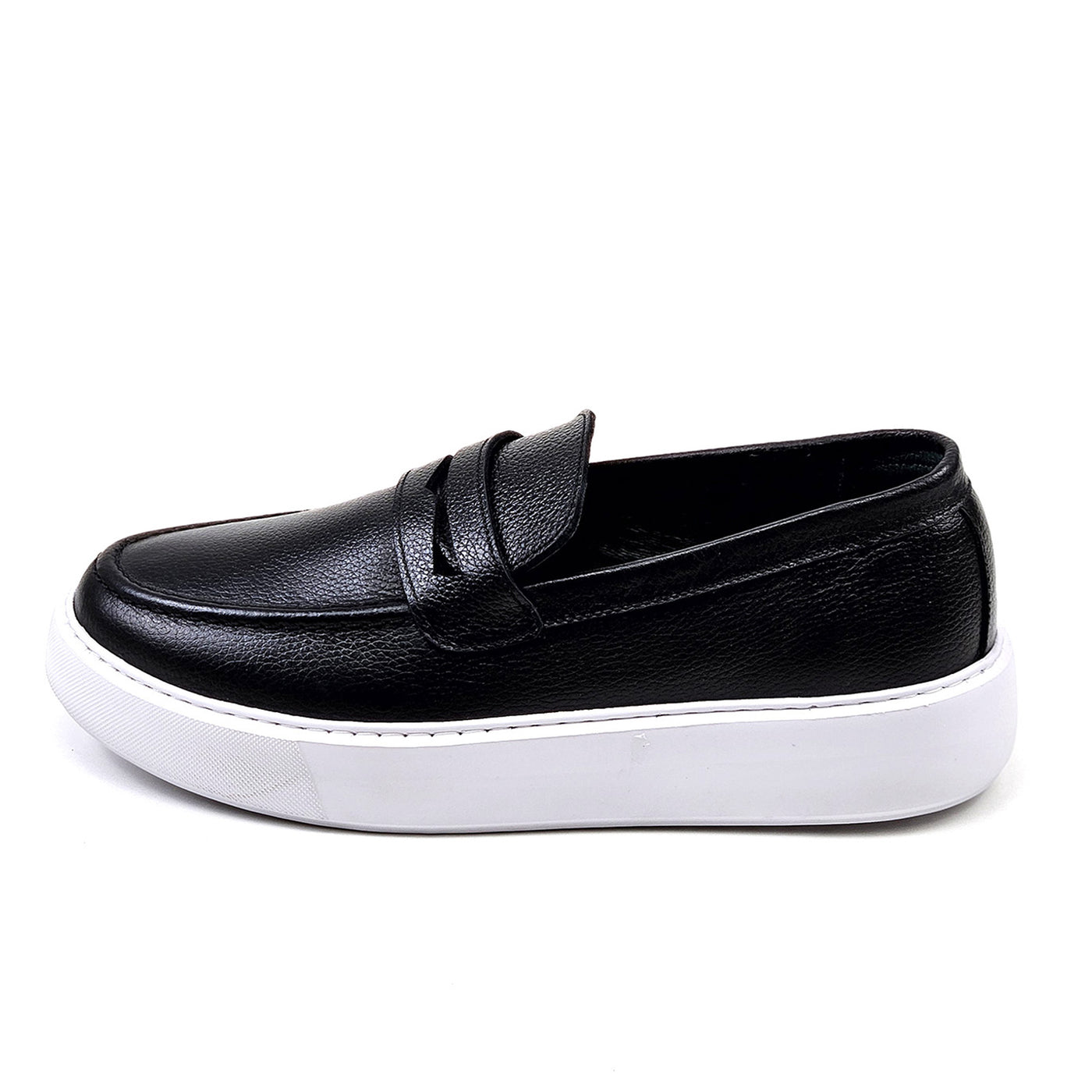 0221 Chaussure Sneaker Homme en cuir  noir