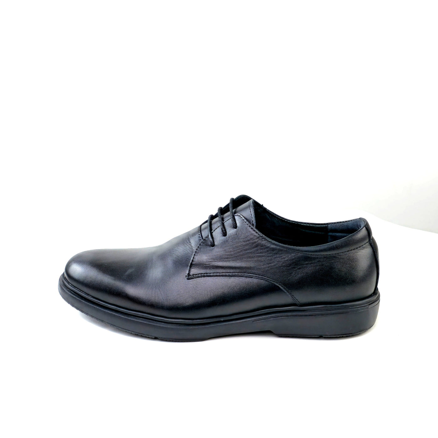 06 chaussure Richelieu confortable homme en cuir noir/marron