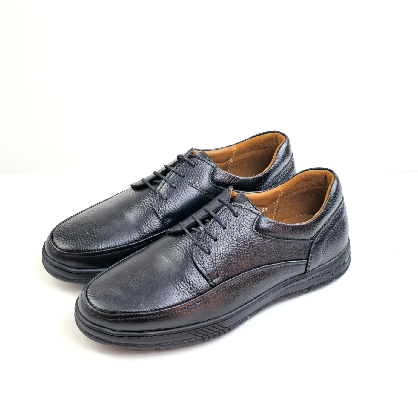 0521 chaussure Richelieu confortable homme en cuir noir